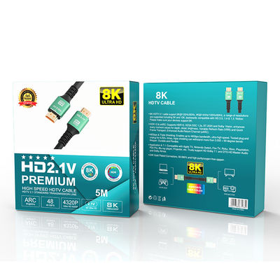 1.5m 3m 5m Ultra High Speed HDMI Cable 8k HDMI Cord Braid Shielding
