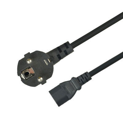 Stranded Copper 2PIN Computer EU Power Cord Tensile Resistance