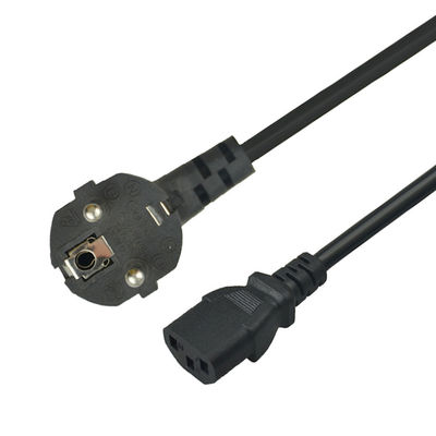 Durable 2pin Plug Black EU Power Cord 1m 1.5m For Laptop Computer Monitor