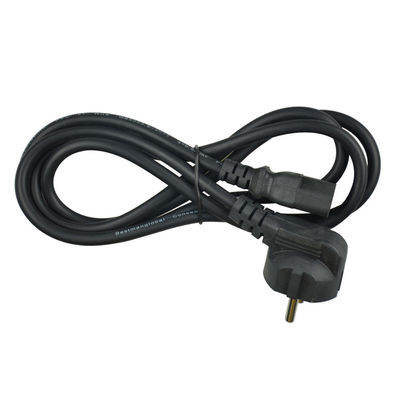 Durable 2pin Plug Black EU Power Cord 1m 1.5m For Laptop Computer Monitor